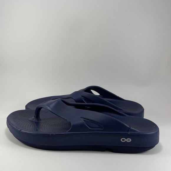 Oofos Ooriginal Flop Flops Mens Size 11, Womens 13 Blue Comfort Recovery Sandal - Picture 3 of 9